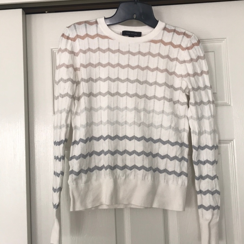Shimmer Chevron Ann Taylor Sweater